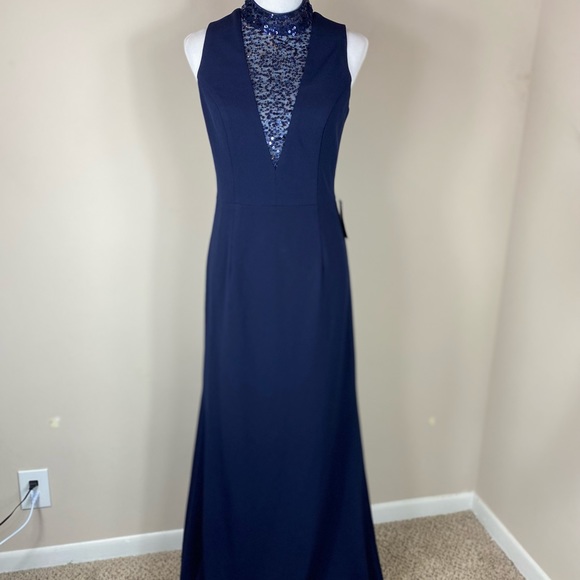 Vince Camuto Navy Gown - Picture 2 of 11